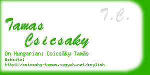 tamas csicsaky business card